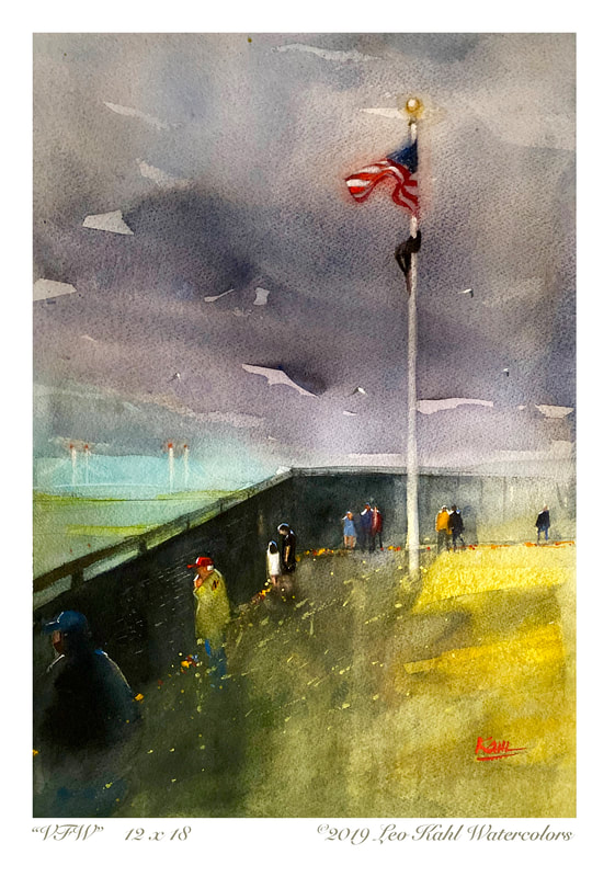 Watercolor painting of traveling Viet Nam memorial
